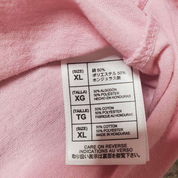 Disney Parks Lady and the Tramp Pink Short Sleeve V-Neck Shirt Women's XL - Picture 5 of 6